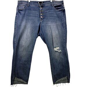 Kut From The Kloth Womens Reese Fab Ab Ankle Straight Leg Jeans 20W High Rise